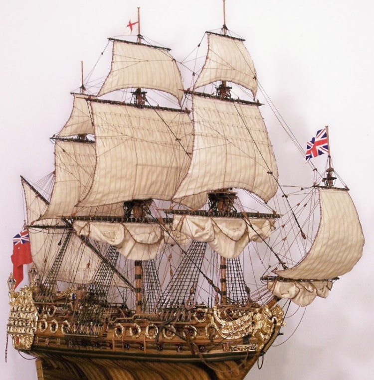 64-Gun British Warship Model