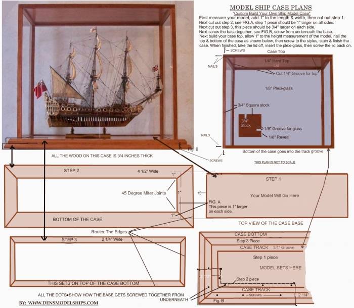 Custom Model Ship Case Plan