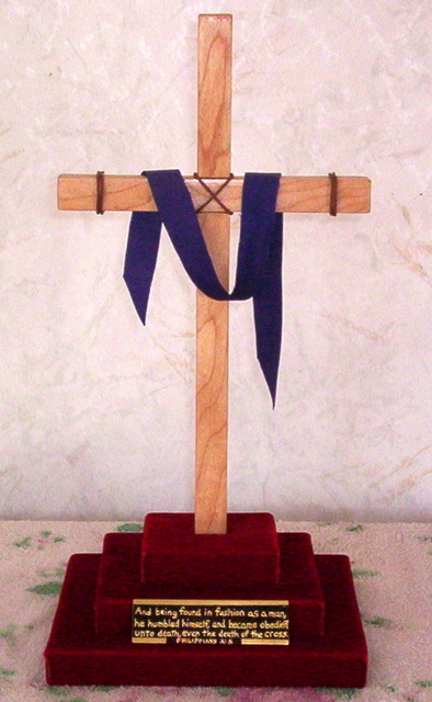 Handcrafted cross,( 1 Cross + 3 Nails = 4 Given ).