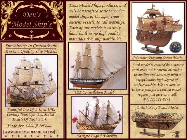 Dens Model Ships Website Brochure