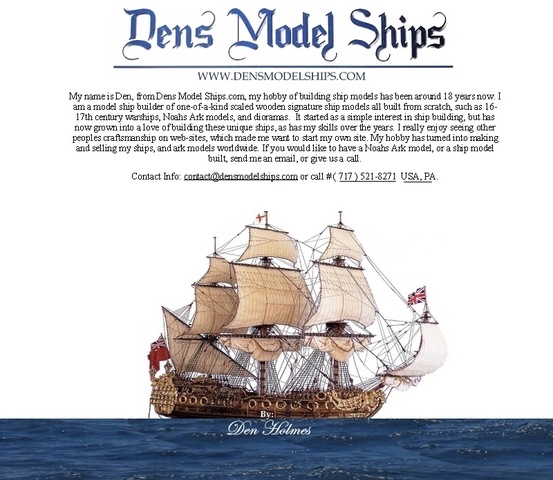 About Dens Model Ships